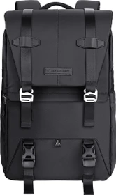 K&F Concept Kameratasche mit Regenschutz für 15,6-Zoll-Laptop, DSLR-Kameras schwarz
