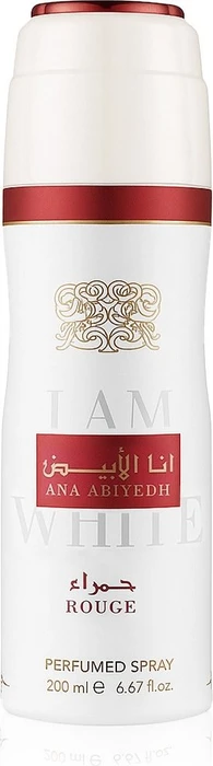 Lattafa Ana Abiyedh Rouge I Am White Deodorant Spray, 200ml