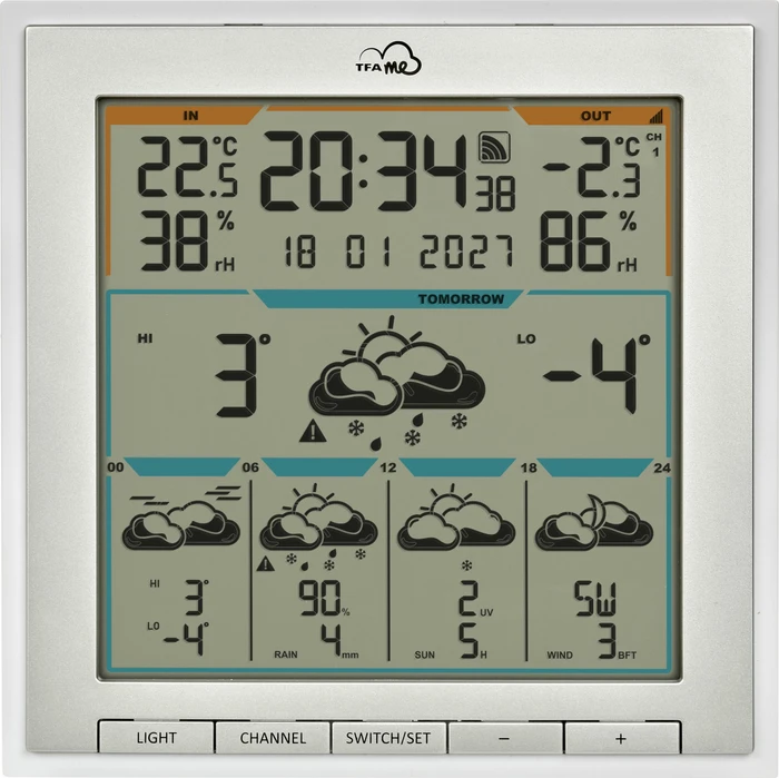TFA Dostmann TFA.me ID-08 Funkwetterstation weiß, digital