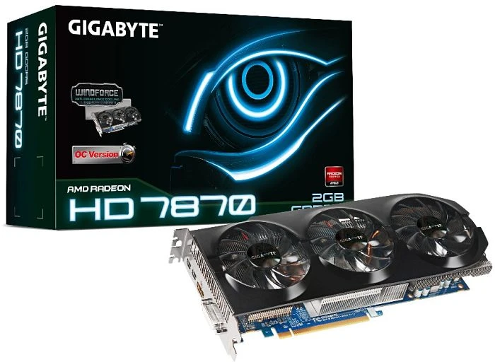 GIGABYTE Radeon HD 7870 GHz Edition OC, 2GB GDDR5, DVI, HDMI, 2x mDP