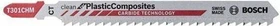 Bosch Professional T301CHM HSS Clean for SolidSurface Stichsägeblatt, 117mm, 3 Stück