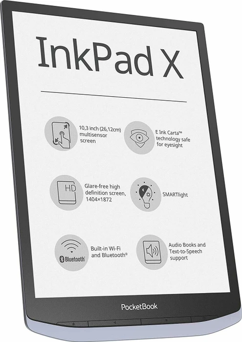 PocketBook InkPad X, Metallic Grey, 32GB Flash