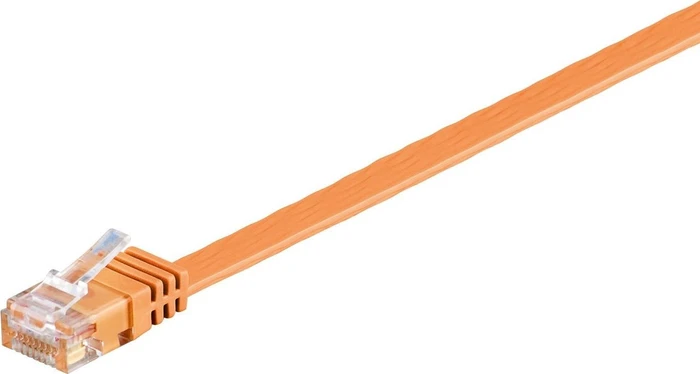 goobay Flach-Patchkabel, Cat6, U/UTP, RJ-45/RJ-45, 1.5m, orange