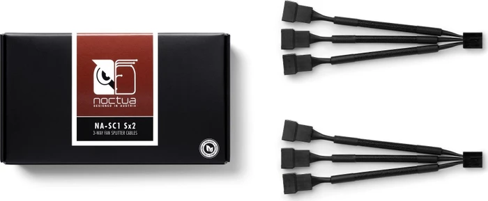 Noctua NA-SC1 Sx2 4-Pin PWM Lüfterverteiler, 3-fach, 2er-Pack