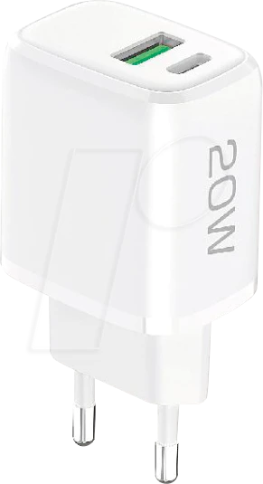 Fontastic Netzteil Ovin USB-A FC3 + USB-C PD20W weiß