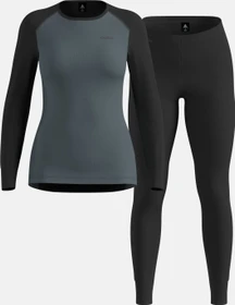Odlo Active Warm Eco Set black/stormy weather (Damen)