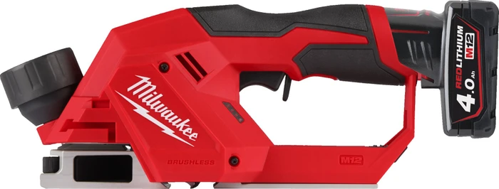 Milwaukee M12 BLP-402X Akku-Hobel inkl. Koffer + 2 Akkus 4.0Ah
