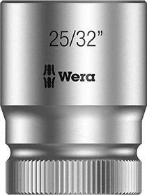 Wera 8790 HMC Zyklop Außensechskant Steckschlüssel 1/2" zöllig, 25/32"x37mm