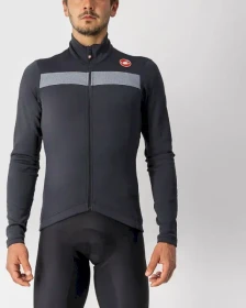Castelli Puro 3 Trikot langarm light black/silver reflex (Herren)