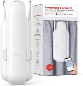 SwitchBot Curtain 3 "U Rail" weiß, für U-förmige Schienen, elektrischer Vorhangmotor