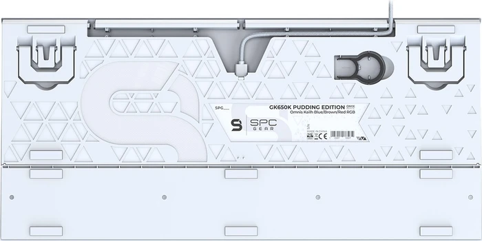 Endorfy SilentiumPC SPC Gear GK650K Omnis, LEDs RGB, Onyx White Pudding Edition, Kailh BLUE, USB, US