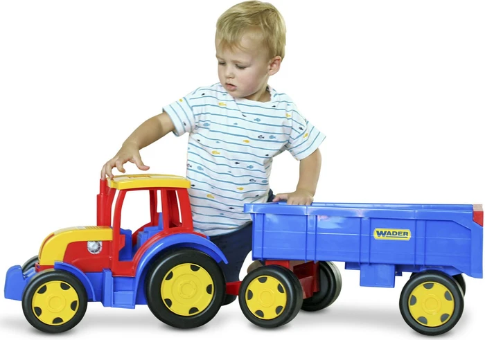 WADER Gigant Traktor mit Trailer (66100)
