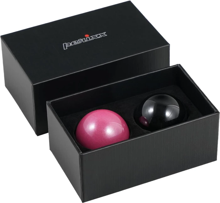 Perixx PERIPRO-303X2D 34mm für Perimice und Logitech M570, Ersatz-Trackball, 1x rosa, 1x schwarz, 2er-Set