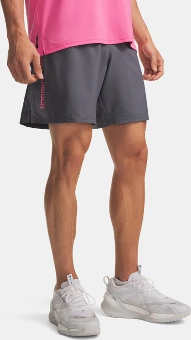 Under Armour Woven Wordmark Hose kurz castlerock/pink frenzy (Herren)