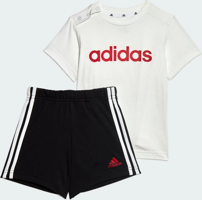 adidas Essentials Lineage Organic Cotton und Shorts Set T-Shirt white/better scarlet (Junior)