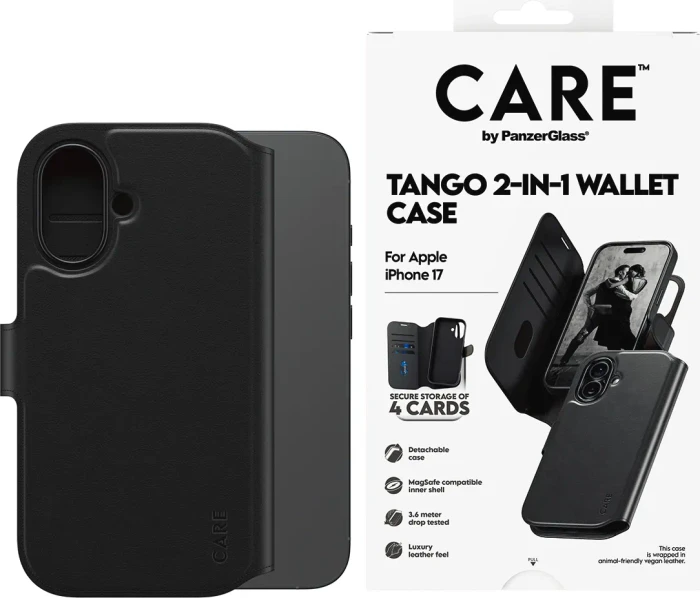 PanzerGlass Care Feature Case Tango Two-in-One Wallet w. MagSafe für Apple iPhone 17