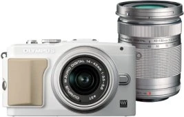 Olympus PEN E-PL5 weiß mit Objektiv M.Zuiko digital 14-42mm 3.5-5.6 II und M.Zuiko digital ED 40-150mm 4.0-5.6