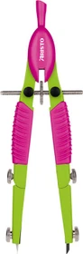 Aristo TopLine Schnellverstellzirkel, grün/pink, Klarsichtetui