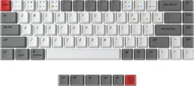 Keychron K6 Pro OEM Dye-Sub Keycap-Set Retro Mac, Kunststoff (PBT), Retro Mac, grau/rot/weiß, 74 Tasten (68+6), ANSI-US