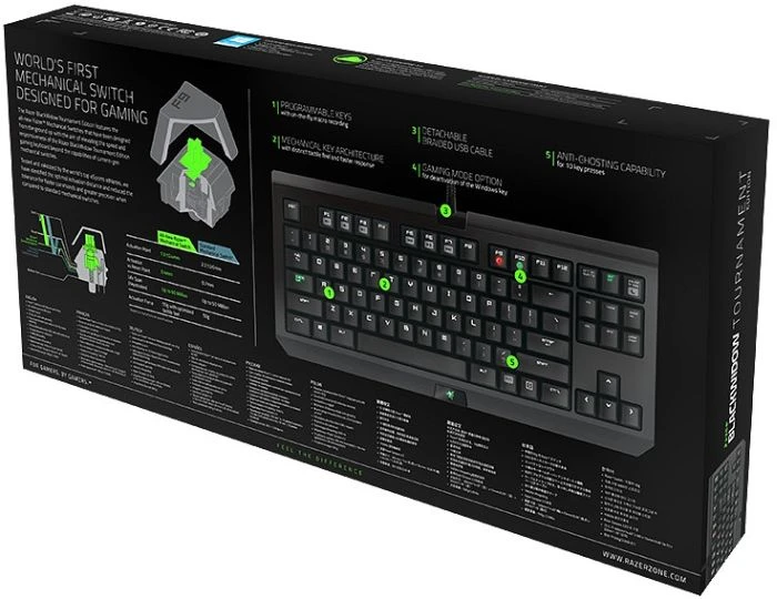 Razer BlackWidow Tournament Edition 2014, Razer GREEN, USB, DE