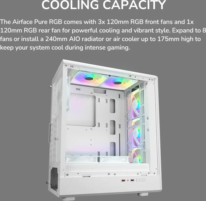 Cougar Airface Pure RGB, schwarz, Glasfenster