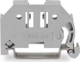 Wago Schraubenlose Endklammer 6mm breit für Tragschiene 35x15 und 35x7,5, grau, 1 Stück