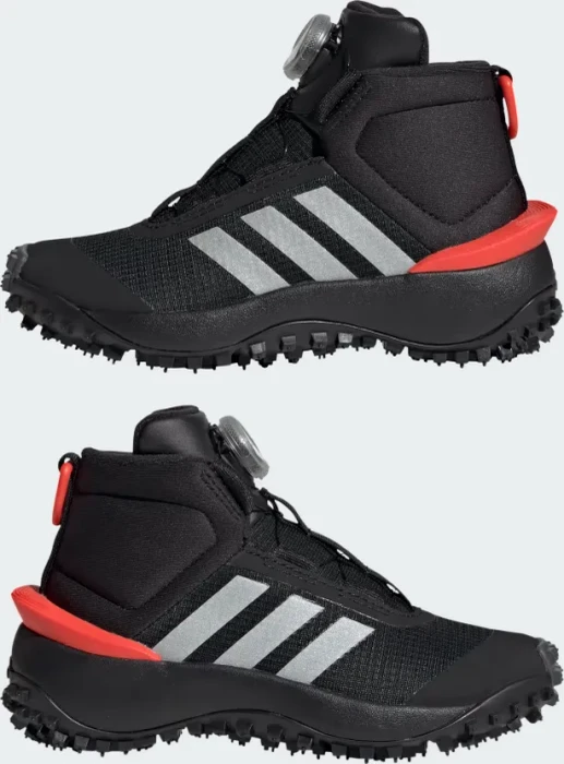 adidas FortaTrail core black/silver metallic/bright red (Junior)