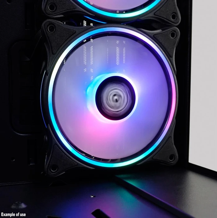 LC-Power Case Fan 120mm ARGB, schwarz, 120mm