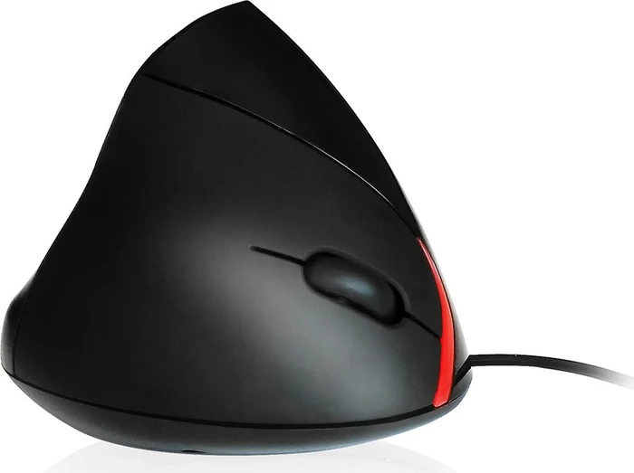 Ewent Verical Ergonomic Mouse schwarz/rot, USB