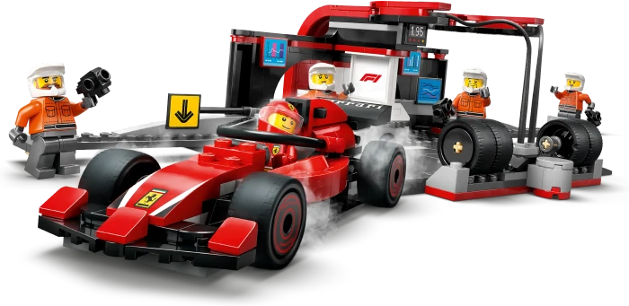 LEGO City - Boxenstopp mit Boxencrew und Ferrari Flitzer