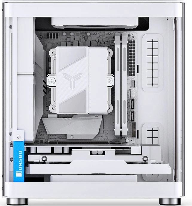 Jonsbo TK-0 White, weiß/braun, Glasfenster, Mini-ITX