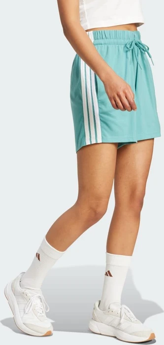 adidas Essentials 3-Streifen Cotton Trainingshose kurz powder teal/white (Damen)