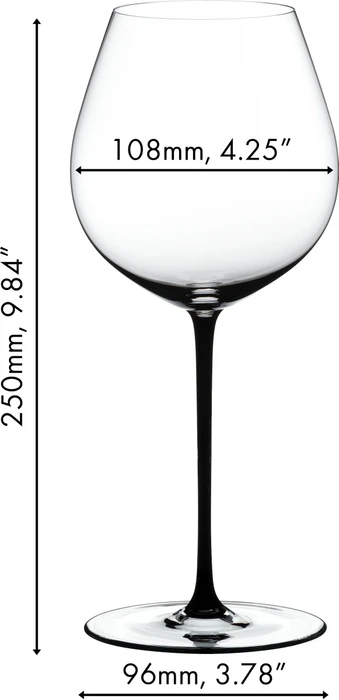 Riedel Fatto A Mano Pinot Noir Rotweinglas schwarz