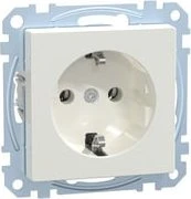 Merten SCHUKO-Steckdose, Schraub-Liftklemmen, polarweiß, System M