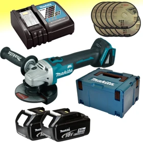 Makita DGA506RTJ Akku-Winkelschleifer inkl. MAKPAC + 2 Akkus 5.0Ah