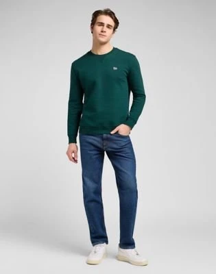 Lee Regular Patch Crew Sweatshirt jade forest