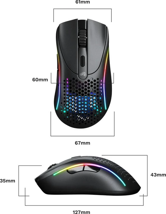 Glorious Model D 2 Wireless schwarz, USB/Bluetooth
