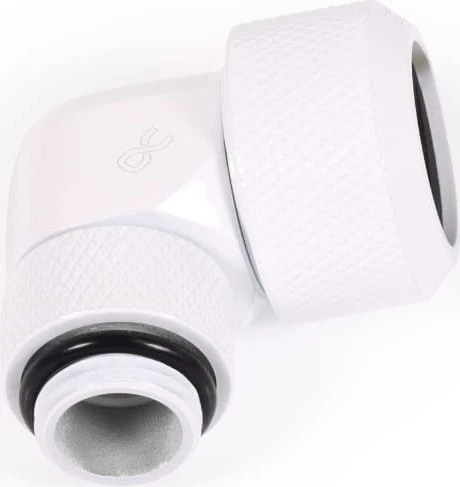 Alphacool Eiszapfen 90° G1/4" auf 13mm Hardtube Anschraubtülle, drehbar, weiß