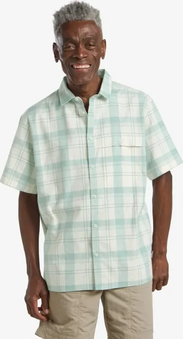 Jack Wolfskin Great Plains Hemd kurzarm check/soft jade (Herren)