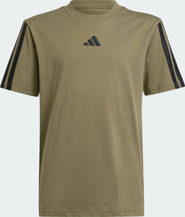 adidas Essentials T-Shirt kurzarm olive strata/black (Junior)