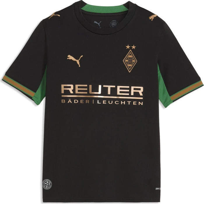 Puma Borussia Mönchengladbach 2026/2027 Auswärtstrikot kurzarm puma black/archive green (Junior)