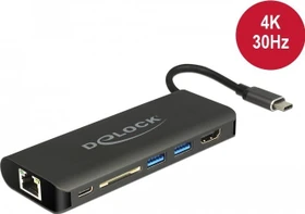 DeLOCK USB Type-C Dockingstation HDMI 4K anthrazit, USB-C 3.0 (87721)