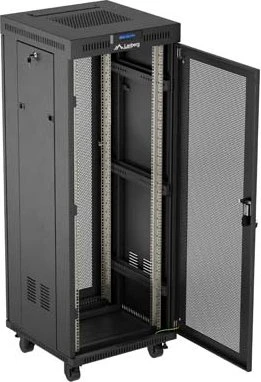 Lanberg 19" Rackschrank 32HE, LCD, freistehend, Flat Pack, Gitternetztür, IP20, RAL 9004, 600mm tief