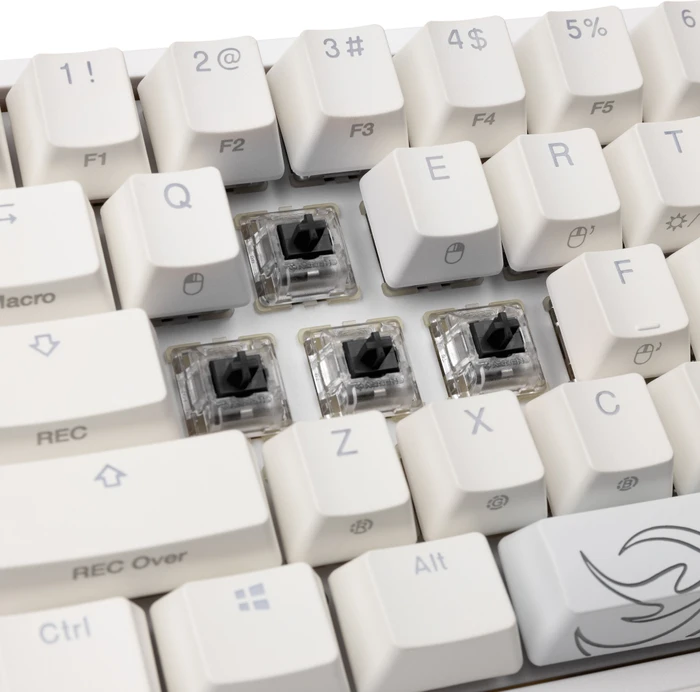 Ducky One 2 Pro Mini, PBT, weiß, LEDs RGB, MX RGB BLACK, USB, US