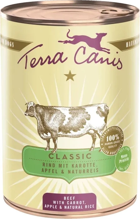 Terra Canis Rind mit Karotte, Apfel und Naturreis, 4.80kg (12x 400g)