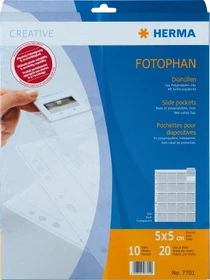 Herma Diahüllen klar, 59x50mm, 20 Stück, 10 Blatt