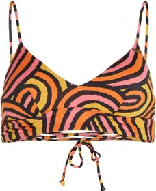 O'Neill Wave Crop Bikini-Oberteil orange rainbow stripe (Damen)