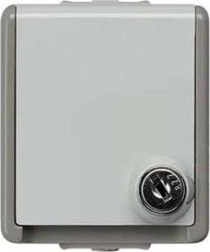 Siemens DELTA fläche IP44 Schuko-Steckdose, dunkelgrau/hellgrau