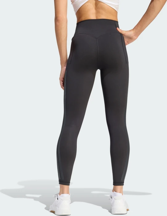 adidas Optime Workout 3-Streifen Tights Hose 7/8 schwarz (Damen)