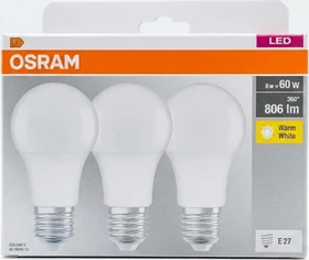 Osram Ledvance LED Base Classic A 60 8W/827 E27 Frosted, 30 Stück